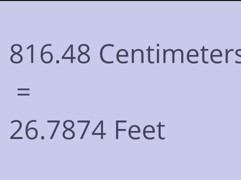 816.48 CM TO FEET