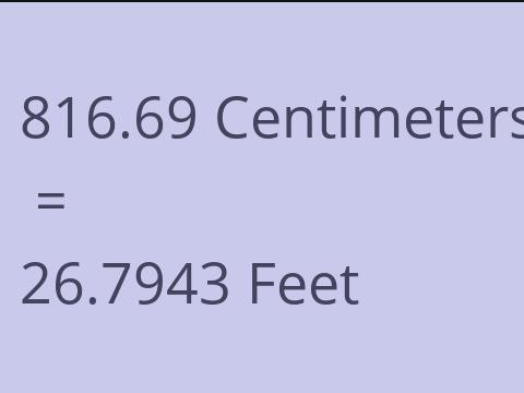 816.69 CM TO FEET