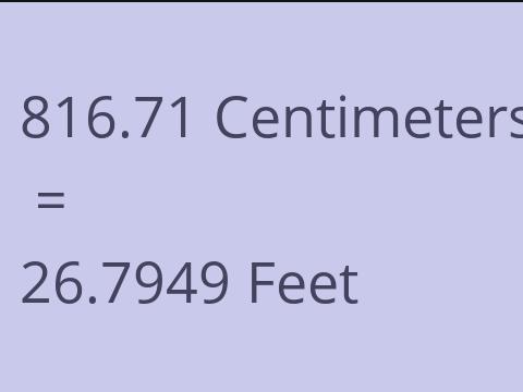 816.71 CM TO FEET