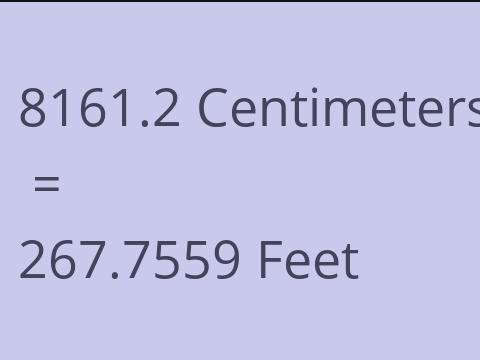 8161.2 CM TO FEET