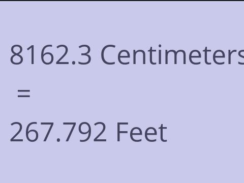 8162.3 CM TO FEET