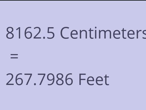 8162.5 CM TO FEET