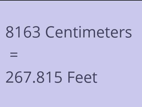 8163 CM TO FEET