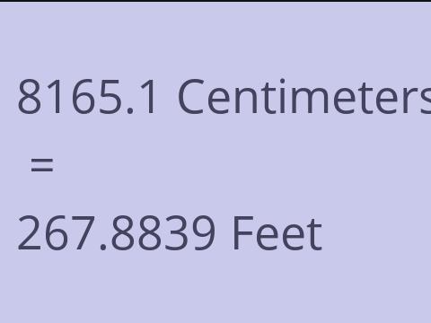 8165.1 CM TO FEET