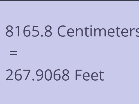 8165.8 CM TO FEET