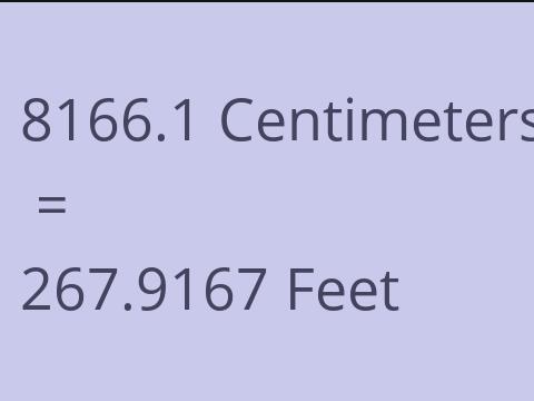 8166.1 CM TO FEET