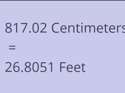 817.02 CM TO FEET