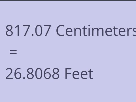 817.07 CM TO FEET