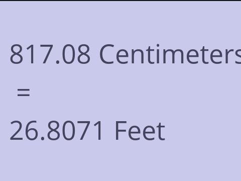 817.08 CM TO FEET