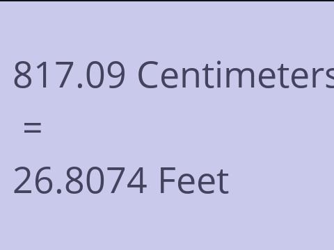 817.09 CM TO FEET