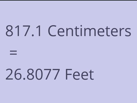 817.1 CM TO FEET