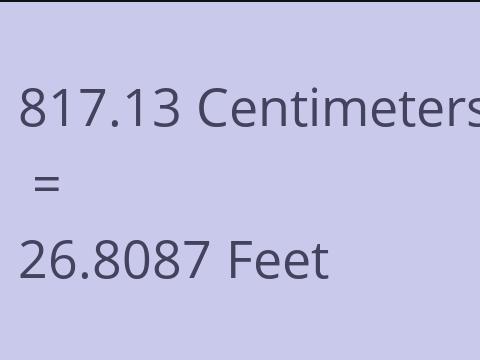 817.13 CM TO FEET