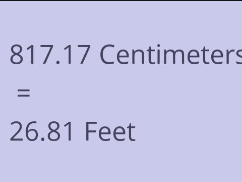 817.17 CM TO FEET