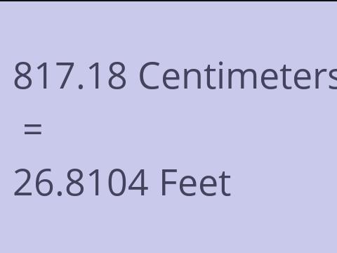 817.18 CM TO FEET