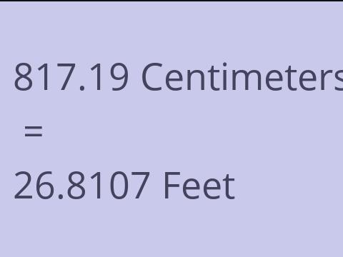 817.19 CM TO FEET