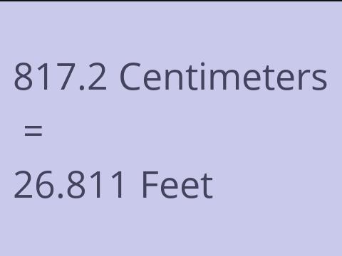 817.2 CM TO FEET