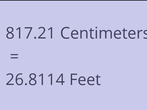 817.21 CM TO FEET