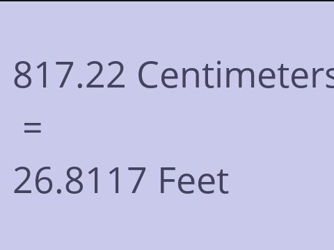 817.22 CM TO FEET