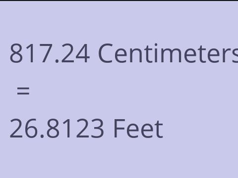 817.24 CM TO FEET