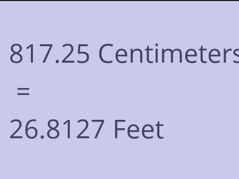 817.25 CM TO FEET