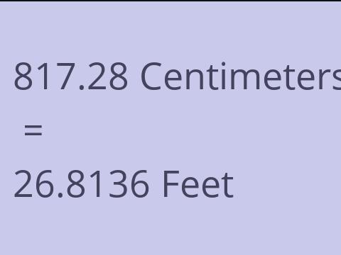 817.28 CM TO FEET