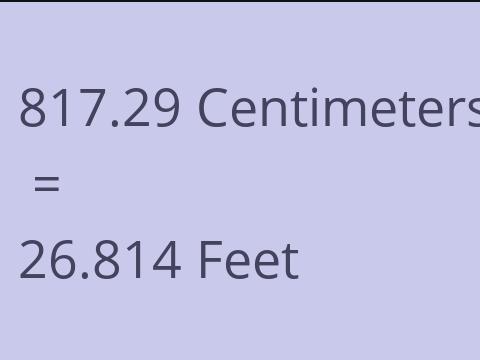 817.29 CM TO FEET