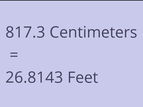 817.3 CM TO FEET