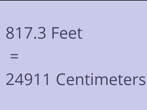 817.3 FEET TO CM