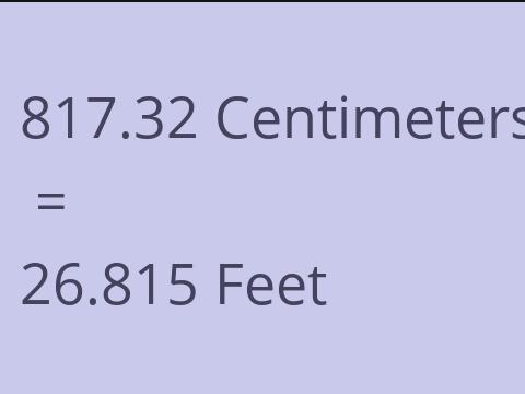 817.32 CM TO FEET