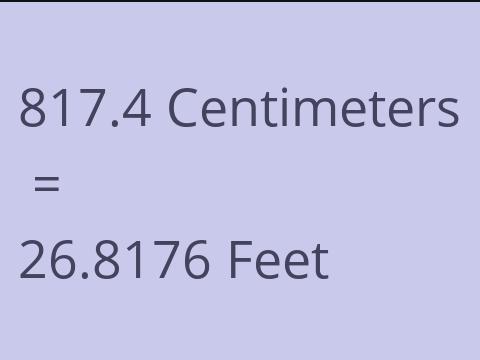 817.4 CM TO FEET