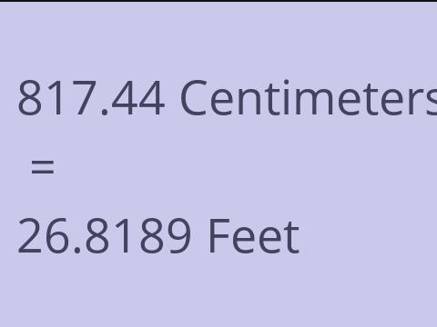 817.44 CM TO FEET