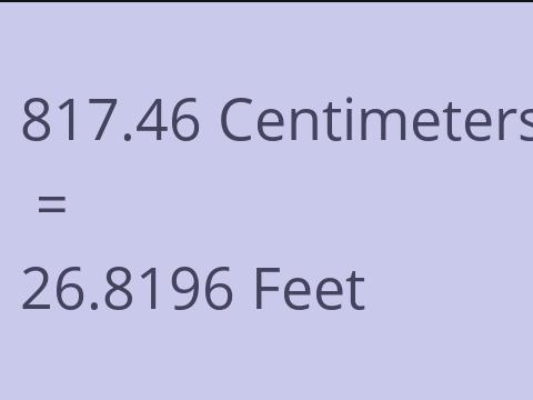 817.46 CM TO FEET