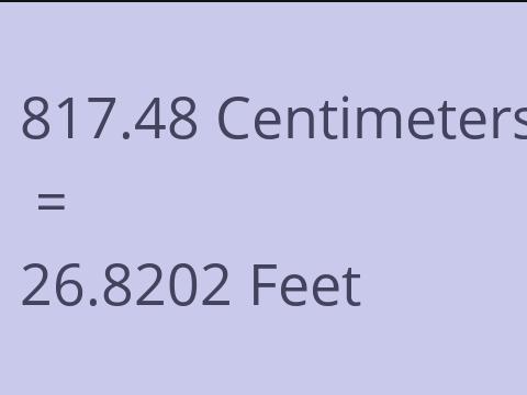 817.48 CM TO FEET