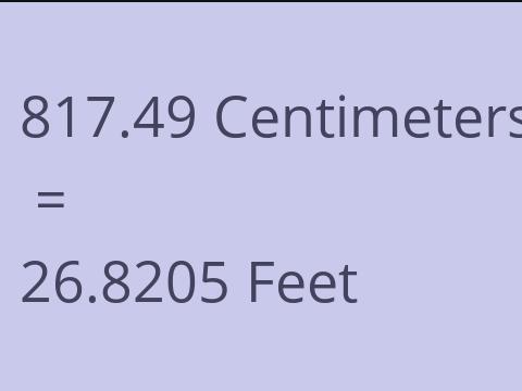 817.49 CM TO FEET