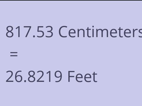 817.53 CM TO FEET