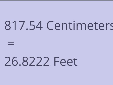 817.54 CM TO FEET