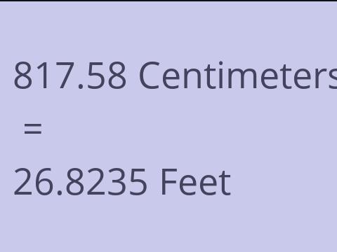 817.58 CM TO FEET