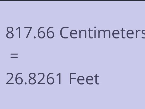 817.66 CM TO FEET