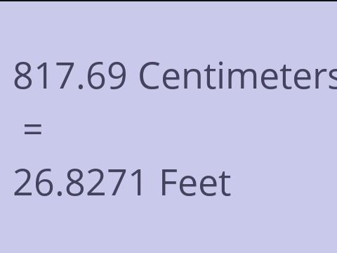 817.69 CM TO FEET