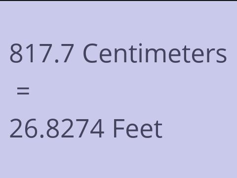 817.7 CM TO FEET