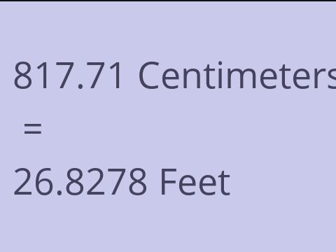 817.71 CM TO FEET