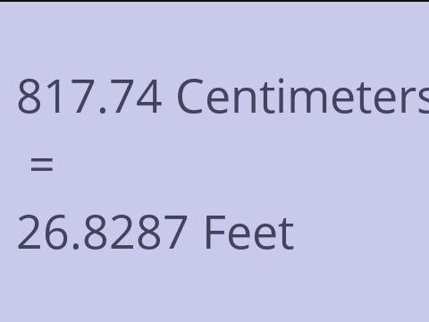 817.74 CM TO FEET