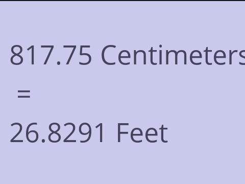 817.75 CM TO FEET