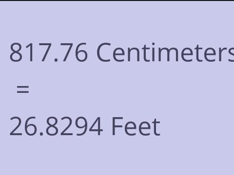 817.76 CM TO FEET