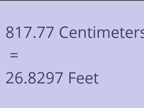 817.77 CM TO FEET