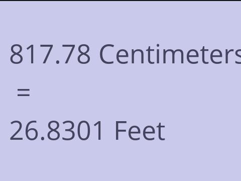 817.78 CM TO FEET