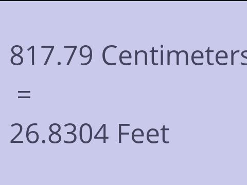 817.79 CM TO FEET