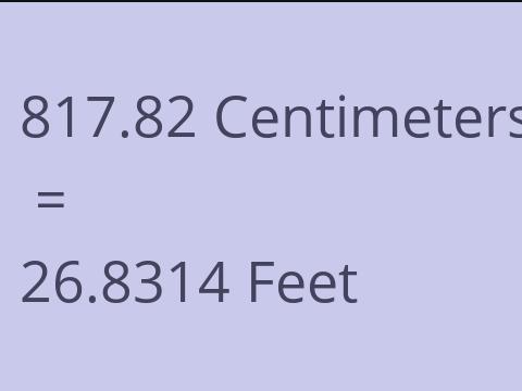 817.82 CM TO FEET