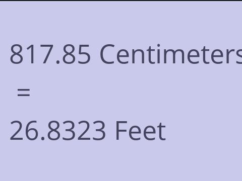 817.85 CM TO FEET