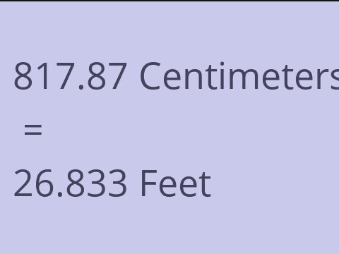 817.87 CM TO FEET